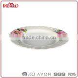 10inch Rose Printed Round Plastic Wave Plate for Wedding thumbnail-2