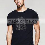 Cotton/spandex Man Black T-shirt Fit Mens Printing T-shirt thumbnail-1
