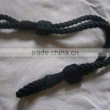 Military Cap Cord Black Silk 7 mm thumbnail-1