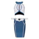 2015 New Arrival Celebrity Sleeveless Blue Keyhole Bandage Dress Cocktail Party Celebrity-inspired Dresses thumbnail-2