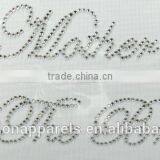 Custom Wedding Words Hot Fix Rhinestone for Clothing thumbnail-6