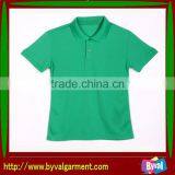 Customed Men's Pure Cotton Pique Fitted Blank Green Short Sleeve Polo Neck Shirt thumbnail-1