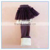 Girl Leggings With Skirt, Children's Boutique Render Skirts Leggings, Warm Thick Autumn and Winter Kid's Lace Skirted Leggings, thumbnail-6