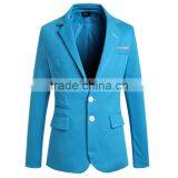 1 pc Turn Down Collar Bussiness New Design Long Sleeve Solid 4 Colors for Choice Mens Blazer Jacket thumbnail-2