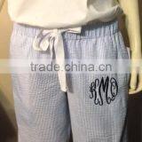Monogram Seersucker Pajama Pants thumbnail-2