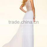 2016 Off The Shoulder Prom Dresses See-Through Beaded Bodice Chiffon thumbnail-3