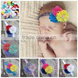 Fashionable Toddler Soft Chiffon Fabric Flowers Headband Good Quality thumbnail-1