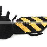 Custom Made Soft Hand Made Knitted Hat Newborn Baby Cute Crochet Beanie Hat With Braid thumbnail-1