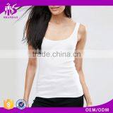 Guangzhou Shandao OEM Wholesale Casual Summer 95% Cotton 5% Spandex Sexy Women White Tight Quick Dry Slim Fit Tank Top thumbnail-1