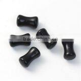 6mm Acrylic Ear Stretcher Expander Bobbin Black Ear Gauge Expanders thumbnail-1