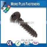 Made in Taiwan Zinc Plated Stainless Steel Black Oxide Sheet Metal Screw thumbnail-6