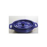 Enameled cast iron cookware