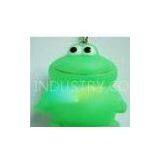 Customized design cool frog shaped PVC material LED Flashing Keychain for Holidays gifts