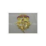 Grosse Junkersdorfer 3D Zinc Alloy / Pewter Carnival Medal by Purple Rhinestone, Gold Plating thumbnail-1