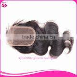In Stock Wholesale 100 Human Hair Clip in Bangs Lace Closure thumbnail-5