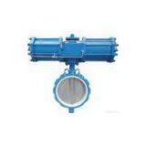 API598 Pneumatic Flanged Butterfly Valve , DN40-1200 Soft Sealing Butterfly Valve thumbnail-1