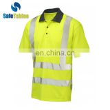 OEM service fluorescent yellow safety reflective t-shirt