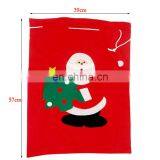 Christmas Printed Red Lightweight Large Drawstring Santa Claus Gift Bag thumbnail-4