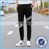 Yihao 2015 new design mens fitness gym training pants custom stripe jogger pants