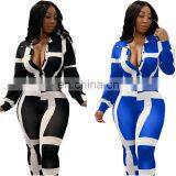 Wholesale Women Clothing Crop Long Sleeve Top Loose Pant Outfits Plus Size Two Piece Set thumbnail-3