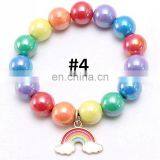 Children Rainbow Bracelet Girl Unicorn Mermaid Colorful Bracelet With Alloy Pendants 28Colors thumbnail-6