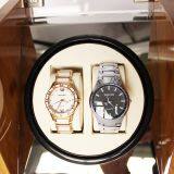 Bamboo Wood Piano Lacquer Wood Watch Winder Box for Automatic Watches Double thumbnail-4