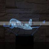 War Plane Fighter Aircraft 3D Night Lights Table Lamp Multi Colors Military Jet Plane With USB Power Decor Gift thumbnail-6