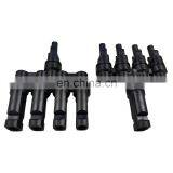 1 Male to 4 Female(M/4F) and 1 Female to 4 Male(F/4M) 1 Pair Solar Energy Panel MC-4 T Branch Connectors Cable Coupler Combiner thumbnail-2