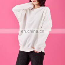2021 Autumn and Winter New Warm Korean Round Neck Solid Color Fashion Trend Loose Ladies Pullover Sweater thumbnail-2