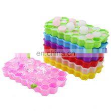 Silicone Ice Cube Tray With Lids BPA Free, Easy Release Square Ice Trays for Freezer , Food Grade Silicone Treats Gadgets thumbnail-2