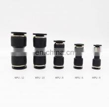 MPU 4 6 8 10 12mm Pneumatic Cylinder Accessories Straight Through Push in pu Air Hose Pipe Fitting