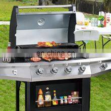 Portable 5 Burners Gas Griller Machine Commercial Smokeless Oven Barbecue Stove Gas Bbq Grill With Side Burner Toaster Ovensc thumbnail-2