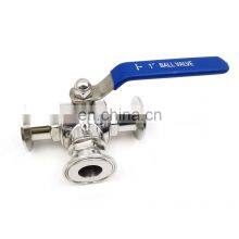 Stainless Steel Sanitary Quick Assembly Three Way Full Port Sanitary Ball Valve Manual Type thumbnail-5