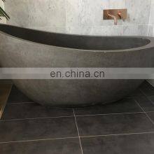 Hot Sale Freestanding Round Bathtub, Black Granite Bathtub thumbnail-5