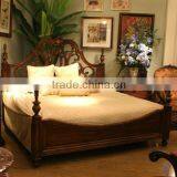 Romantic Princess Style Girls Double Solid Wood Bed Bedroom Furniture thumbnail-4