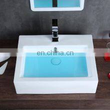 High Quality Wholesale Custom Square Simple Cheap Bathroom Art Basin thumbnail-3