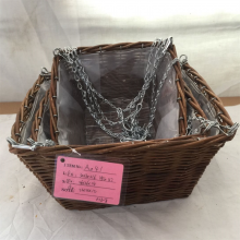 Willow Hanging Basket With Chain thumbnail-5