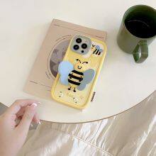 Cartoon Stereoscopic 3D Bee Stand Silicone Phone Case for Mobile Phone 15PRO MAX 14 13 12pro thumbnail-1