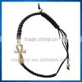 Ankh cross bracelet,sideways bracelet