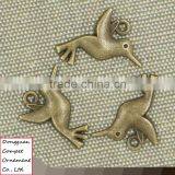 Wholesale Metal Accessories Diy Zinc Alloy Hummingbird Bird Pendant thumbnail-1