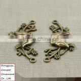 Wholesale Diy Jewelry Zinc Alloy Branch Kissing Birds Pendant thumbnail-1