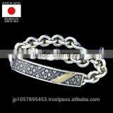 Original Gold and Silver bracelet hand chain for men with Stylish made in Japan