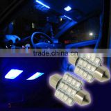 2x Blue 1.25" 31mm 12-SMD DE3175 DE3022 LED Bulbs For Car Interior light LC-1