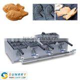 Electric Fish Shape Waffle Maker Custom Plate for Baking 12 PCS per Time Industrial Waffle Baking Machines