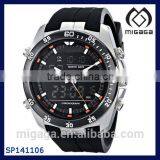 Men's Analog Display Japanese Quartz Black Digital and Analog Watch Day date and month calendar