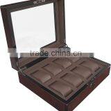Brown Gloss Watch Box With Acrylic Window
