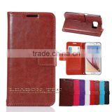 2015 New for Samsung Galaxy S6 Wallet Case, for Samsung Galaxy S6 Flip Cover, for Samsung Galaxy S6 Leather Case