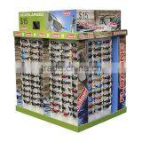 Floding Corrugated Cardboard Pallet Display For Sunglasses, Supermarket Cardboard Pallet Display