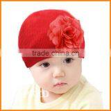 Autumn Korean Hand Knitted Children's Hats Satin Mesh Flower Baby Baby Hat MZ054 thumbnail-3
