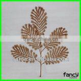 New Design Artificial Glitter Leaves for Decoration